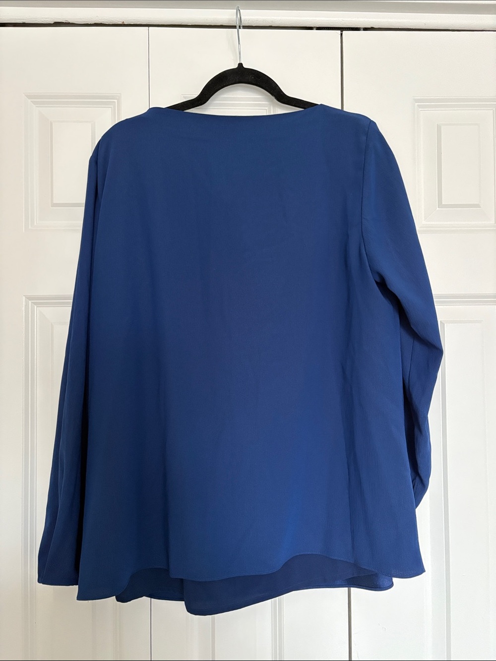MM Lafleur Cowl Neck Long Sleeve Blouse in Royal Blue - Size 1X - Picture 4 of 6